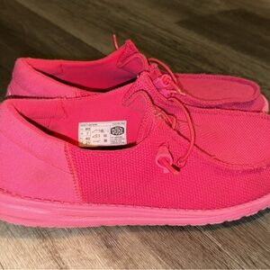 Hey Dude Hot Pink Lace-Up Shoes